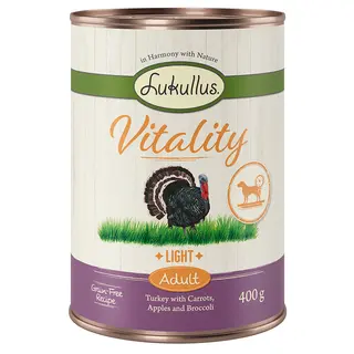 Lukullus Vitality Light: Indyk (bez zbóż) - 6 x 400 g