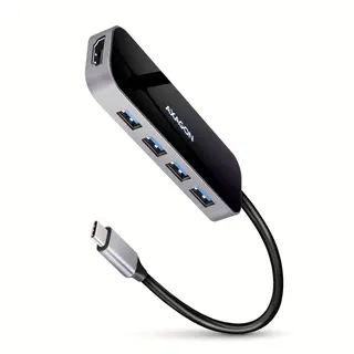 AXAGON HMC-6H4A Wieloportowy hub USB-C 6w1, 5Gbps, 4x USB-A, HDMI 4K/30Hz, PD 100W, kabel 20 cm