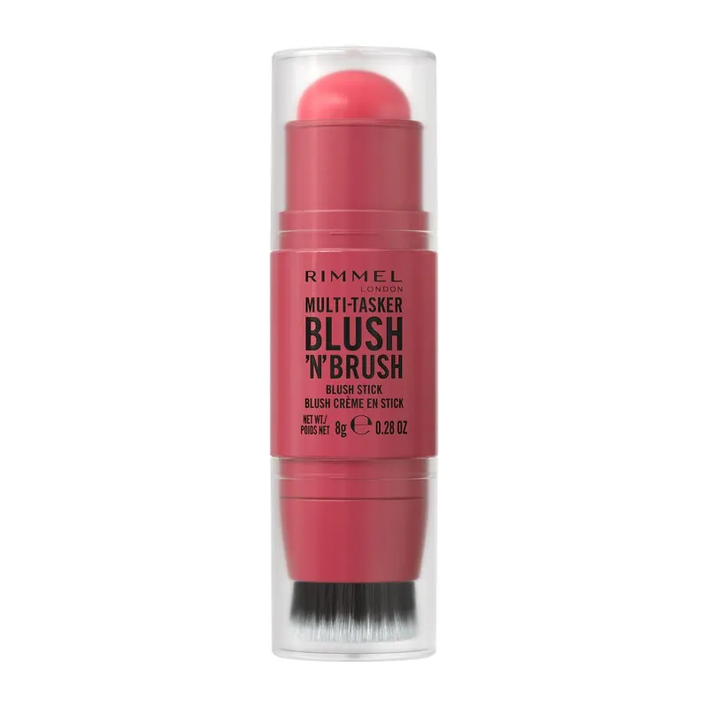 Rimmel Multi Tasker Blush'n'Brush Róż w Sztyfcie z Pędzelkiem 150 Cherry On Point