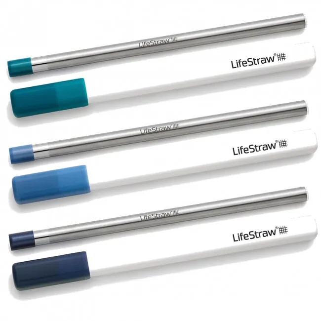LifeStraw SIP 3pk with 3 Cases, Ciemnoniebieski/Niebieski/Zielony
