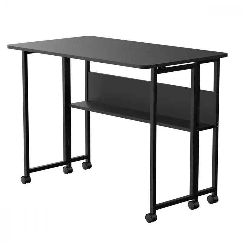 Maclean Składane biurko stolik MC-126 B blat 100x58 cm, max 50kg Czarne