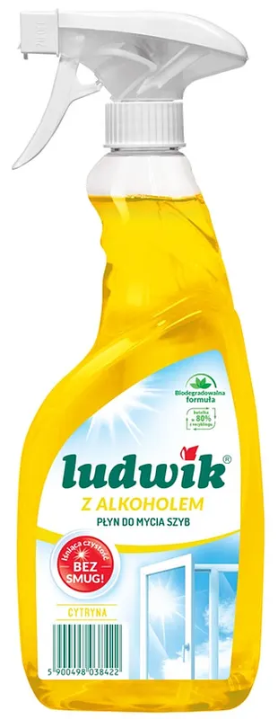 Płyn do mycia szyb Ludwik cytrynowy z alkoholem 600 ml