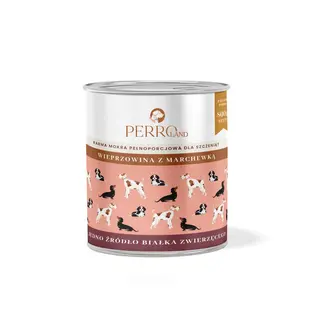 PERRO Junior Wieprzowina z marchewką Mono - mokra karma dla psa - 800g