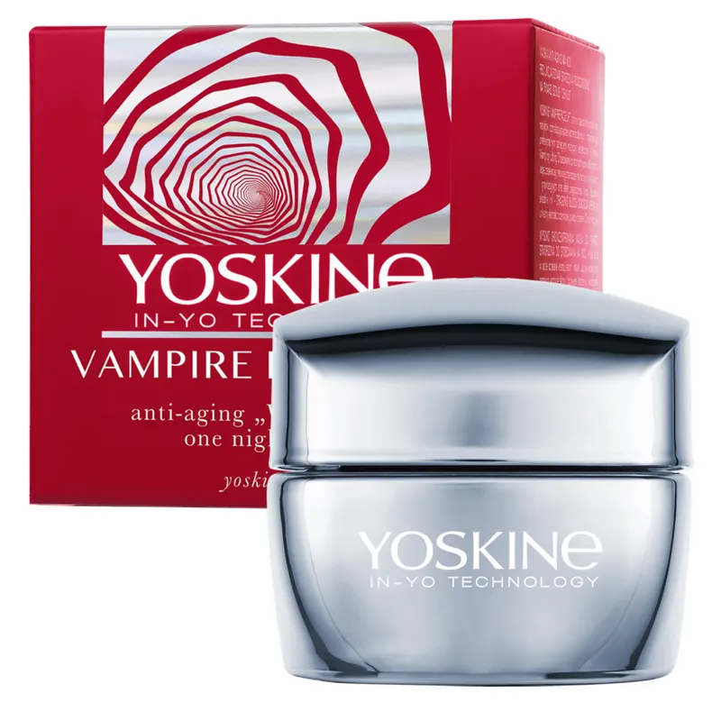 Yoskine Vampire Face Lift WOW! maska anti-aging na noc z Dragon’s Blood, niacynamidem, gliceryną i kompleksem wygładzającym 50 ml