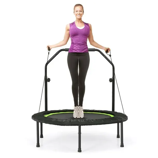 Składana mini trampolina z taśmami oporowymi Trampolina fitness Regulacja
