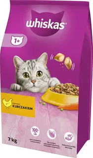 WHISKAS Adult z Kurczakiem - sucha karma dla kota - 7 kg