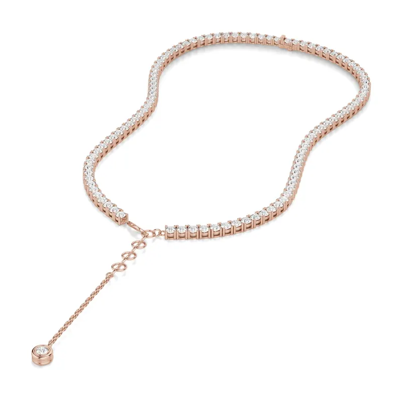 Naszyjnik Tenisowy Choker Laboratoryjny Diament 11.55 krt 585 Różowe Złoto (14K)
