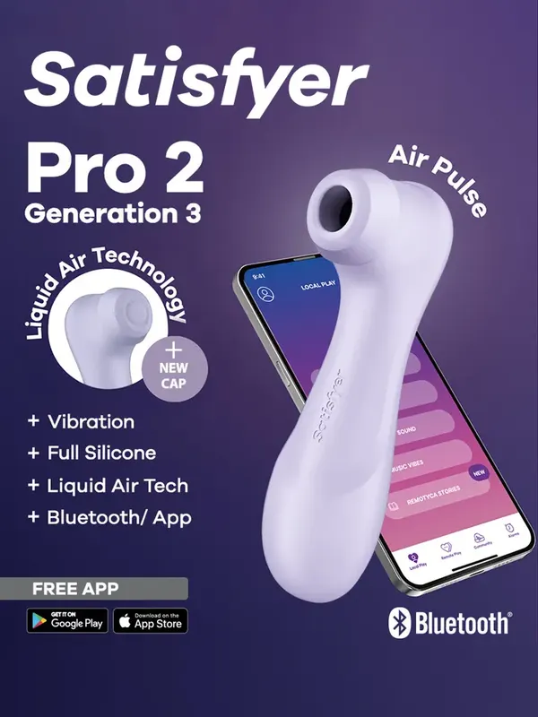 Satisfyer Pro 2 Gen. 3 With Liquid Air &amp; Bluetooth App Purple