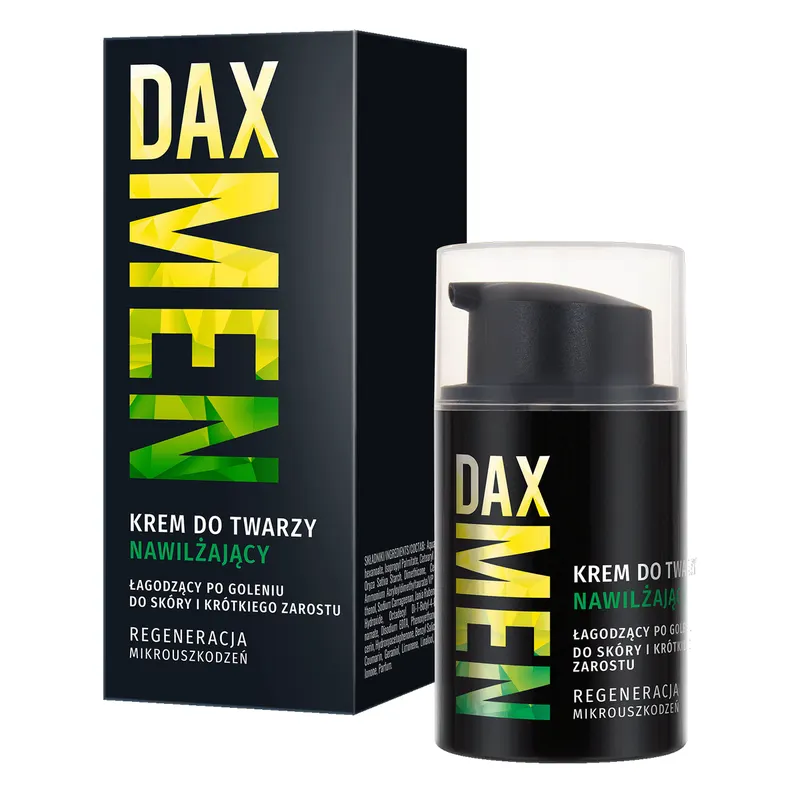 DAX Men krem do twarzy nawilżający z D-pantenolem do każdego rodzaju skóry 50 ml
