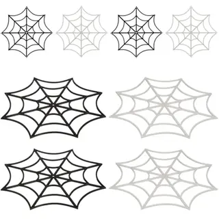 Zestaw 12 plastikowych pajęczyn do dekoracji: szerokość 20,3 cm, pajęczyna na Halloween