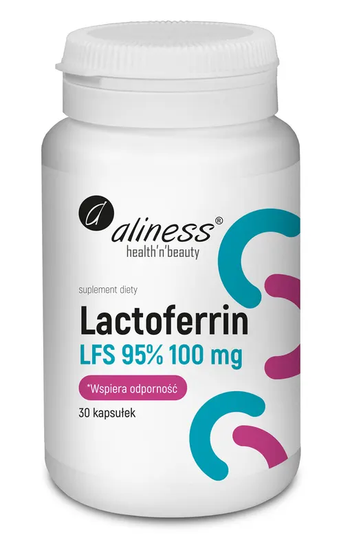 Aliness Lactoferrin LFS 95% 100mg Suplement Diety 30 Kapsułek