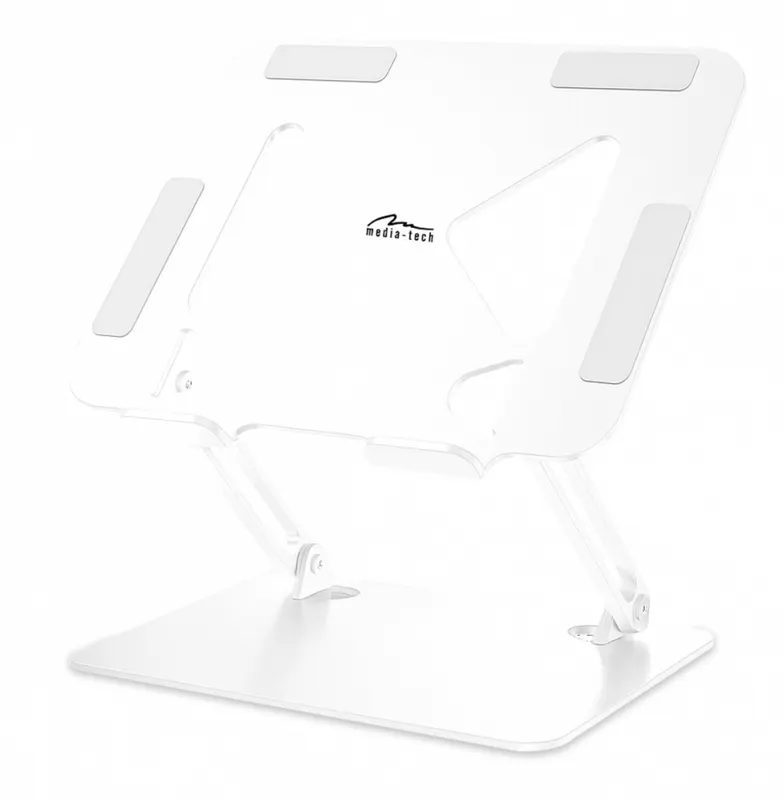 Media-Tech Podstawka pod laptopa, regulowana, ergonomiczna 10-17 cali LAPTOP STAND MT2661W (biała)