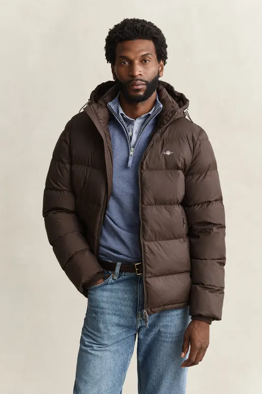 Gant Kurtka Active Cloud Męska Regular Fit Brązowa