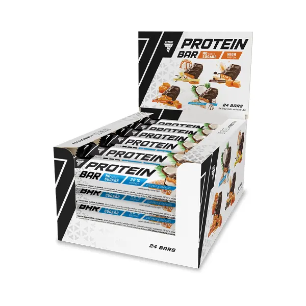Zestaw 24 batonów białkowych kokosowo-karmelowych PROTEIN BAR COCONUT & CARAMEL