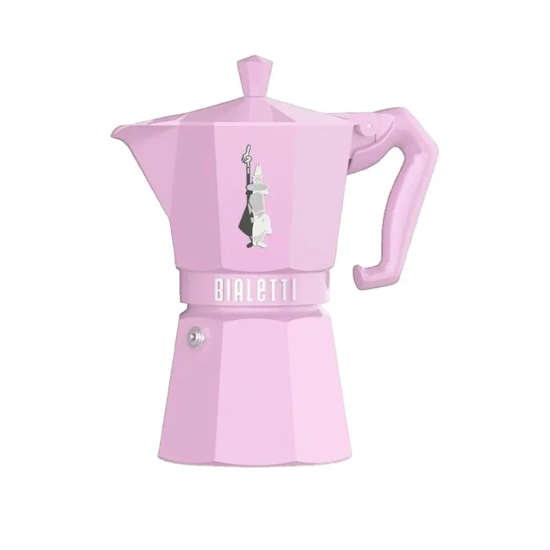 Ekspres do kawy Bialetti moka exclusive różowy 6 filiżanek aluminiowy