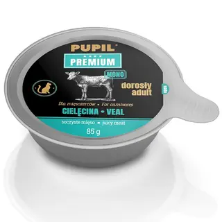 PUPIL Premium Adult cielęcina mono - mokra karma dla kota - 85g