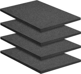 Pianka wycięta 400 x 300 x 25 mm czarna wkładka piankowa 4 sztuki