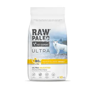 VETEXPERT Raw Paleo Ultra Medium&Large Adult Indyk Mono - sucha karma dla psa - 10kg