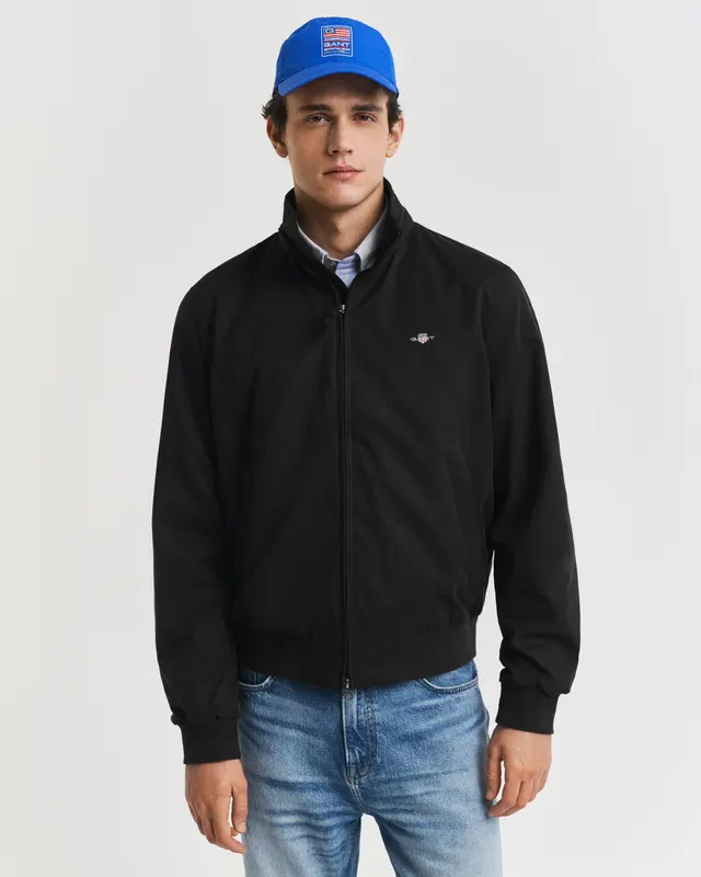 Gant Kurtka Męska Ze Stójką Z Długim Rękawem Regular Fit Czarna
