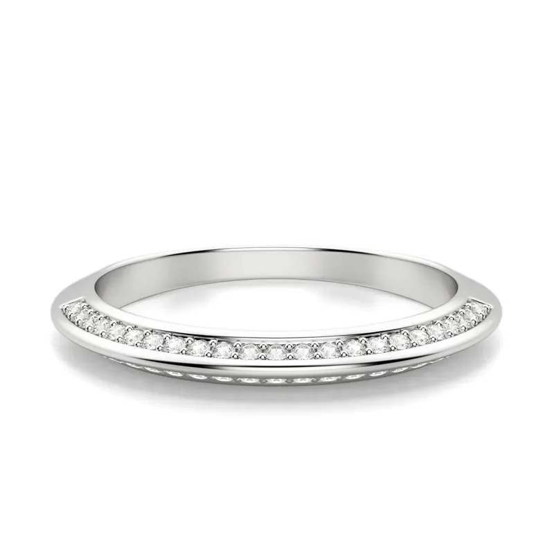 Obrączka Ślubna Irene Laboratoryjny Diament 585 Białe Złoto (14K)