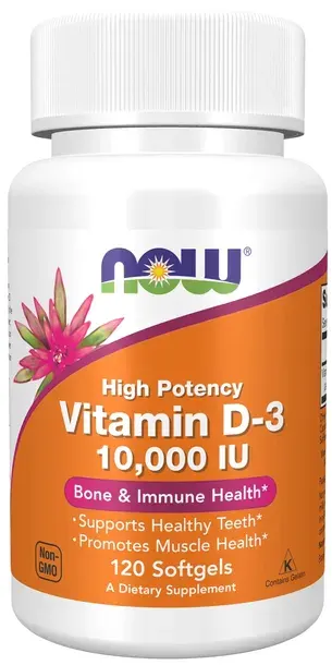 WITAMINA D3 NOW FOODS VITAMIN D3 250mcg IU 120 Kap