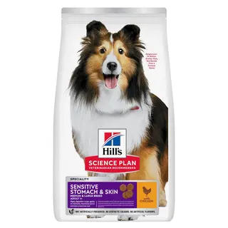 Hill's Science Plan Sensitive Stomach & Skin Adult 1+ Medium, kurczak - 14 kg