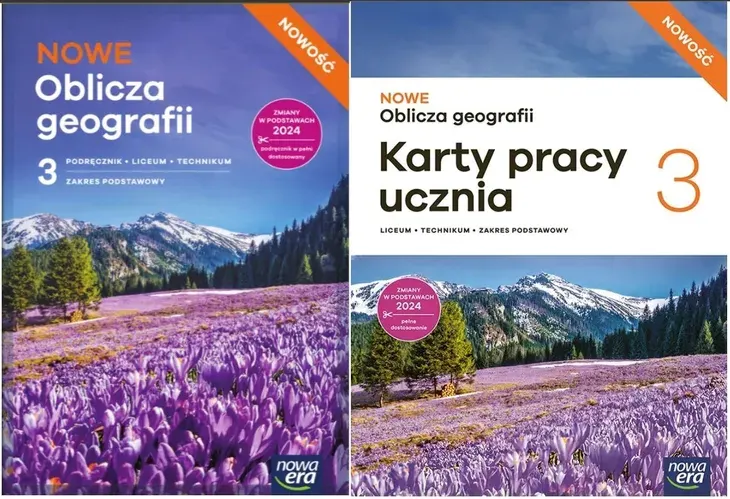 NOWE oblicza geografii 3 Komplet podręcznik + karty pracy Zakres P Nowa era