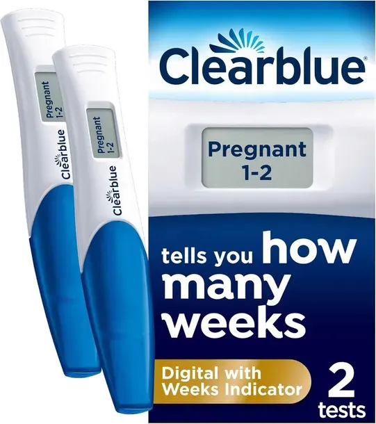 CLEARBLUE cyfrowy test ciążowy wskazuje tydzień ciąży Digital Weeks 2 szt.