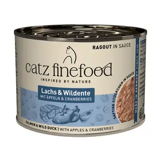 catz finefood Ragout, 6 x 190 g - Łosoś i dzika kaczka