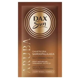 Dax Sun ARUBA chusteczka samoopalająca do twarzy i ciała z DHA, erytrulozą, kwasem hialuronowym i betainą 1 szt.