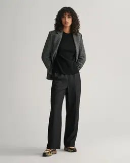 Gant Spodnie Damskie Relaxed Fit Czarne