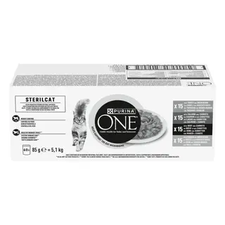 Purina One Sterilcat Mix Meat & Vegetables - 60 x 85 g