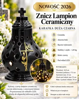 Znicz Lampion Ceramiczny