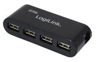LogiLink Hub USB 4-port z power supply czarny