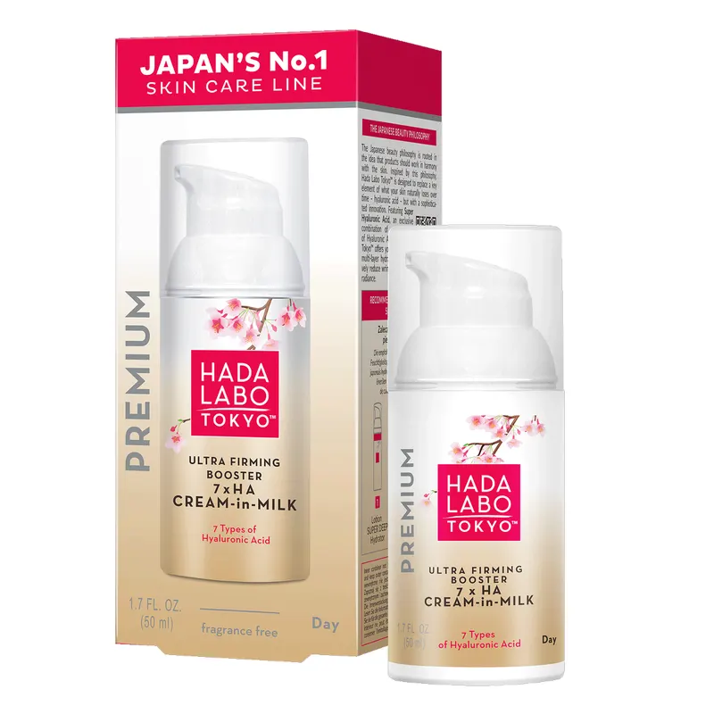 Hada Labo Tokyo Premium krem ujędrniający na dzień z 7 formami kwasu hialuronowego, Super Hyaluronic Acid™ i alantoiną 50 ml