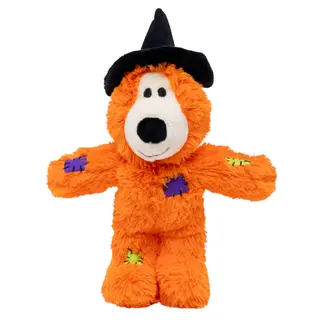 KONG WildKnots Halloween zabawka dla psa, niedźwiadek-czarownica, pomarańczowa - Dł. x szer. x wys.: ok. 22 x 12 x 18 cm