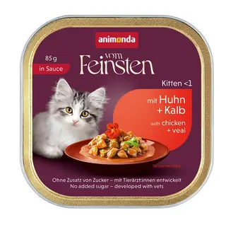 ANIMONDA Vom Feinsten Kitten in Sauce Kurczak i cielęcina - mokra karma dla kota - 85g