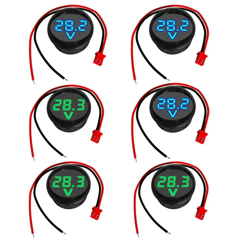 WOLTOMIERZ CYFROWY DC 4-100V 6 SZTUK WYŚWIETLACZ LED ZESTAW