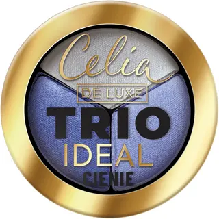 Celia Trio Ideal satynowe cienie do powiek 304, trio w odcieniach niebieskiego do harmonijnego makijażu oczu, efekt satynowy i wysokie krycie 4 g