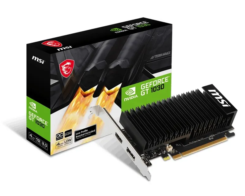 MSI Karta graficzna GeForce GT 1030 4GHD4 LP OC GDDR4 64BIT DP/HDMI