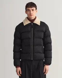 Gant Kurtka Męska Z Zamkiem Regular Fit Czarna