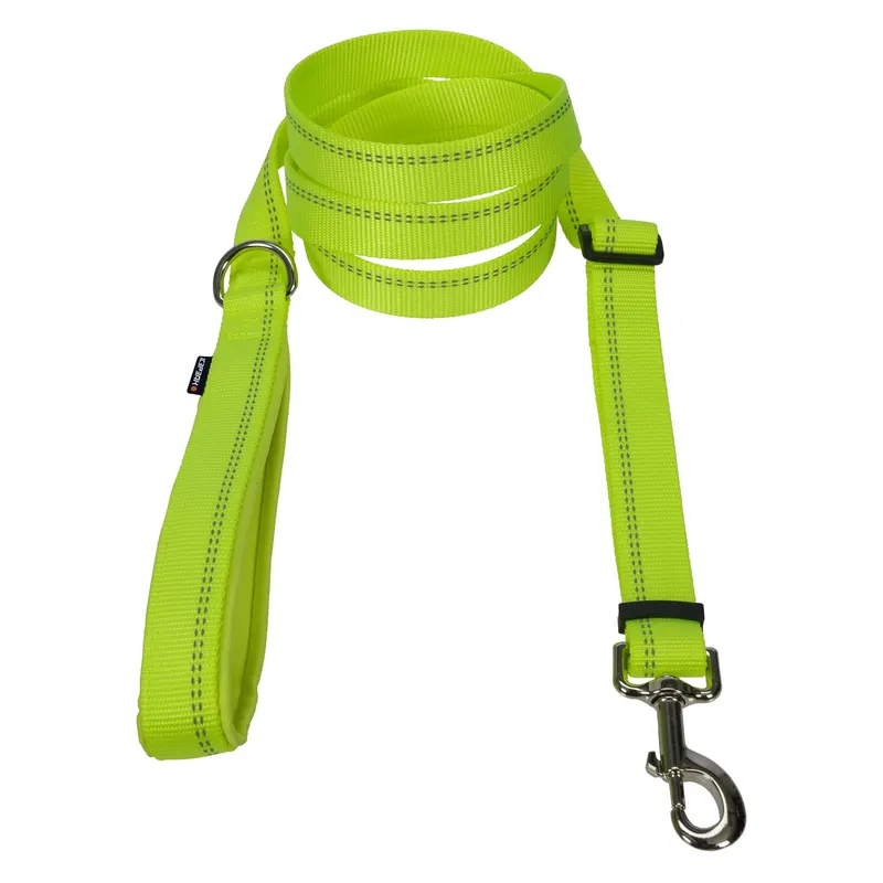 Icepeak Pet Highlight smycz, neonowożółta - Rozmiar S: dł. 120 - 200 cm, szer. 20 mm