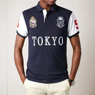 Designer New Men's Polo Shirt for Classic Tokyo Japan Royal Leisure Sports Embroidery Fashion Collar Short Sleeved Tee Shirt