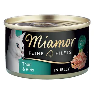Miamor Feine Filets w galarecie, 1 x 100 g - Tuńczyk z ryżem