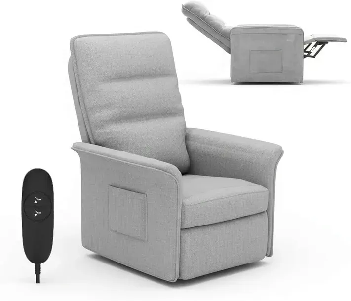 FOTEL RELAKSACYJNY ELEKTRYCZNY FLEXISPOT JASNOSZARY 105-155 ST PILOT 140 KG