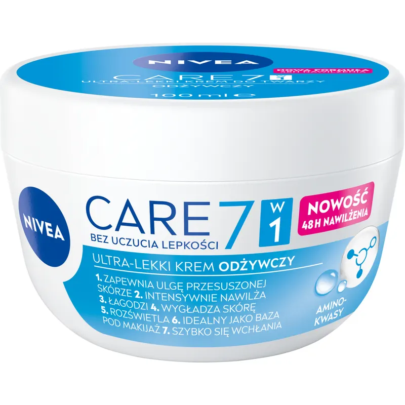 NIVEA Care 7w1 Ultra-Lekki Odżywczy Krem do Twarzy 100ml
