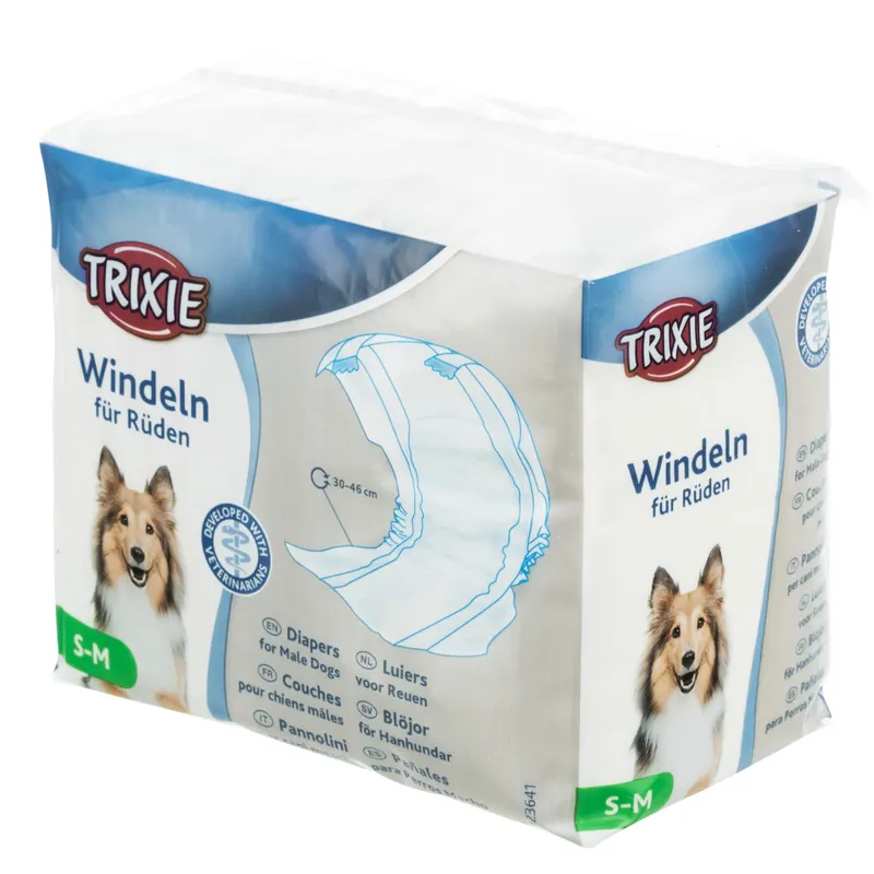 Trixie pieluchy dla dorosłych samców - Rozm. S-M: 30–46 cm, 12 szt.