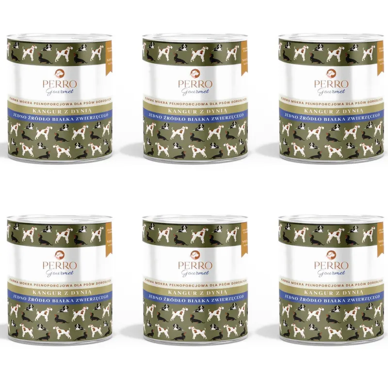 PERRO Gourmet Kangur z dynią - mokra karma dla psa - 6x800g