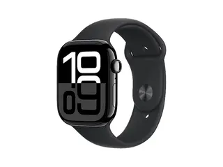 PRODUKT PO EKSPOZYCJI - Smartwatch APPLE Watch Series 10 GPS Koperta 42mm z aluminium w kolorze onyksu paskiem sportowym S/M czarnym MWWE3ET/A