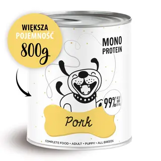PAKA ZWIERZAKA Pepe Pork Mono - mokra karma dla psa - 800g